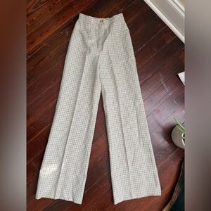 Women’s High Waisted Plaid Wide-Leg Pants